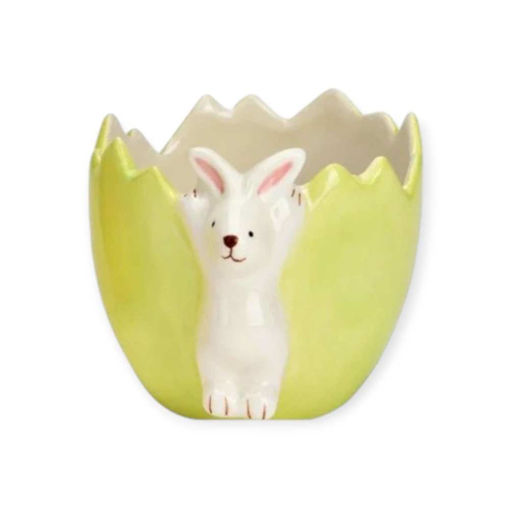 Picture of CERAMIC BOWL WITH RABBIT GREEN